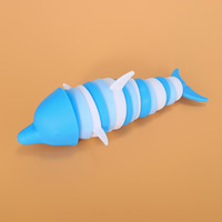 Jouets sensoriels DIY en plastique écologique pour enfants : Boucle, limace, dauphin, requin – Apprentissage précoce et soulagement du stress