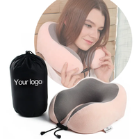 Ensemble de refroidissement masque pour les yeux coussin de repos pour le cou 3 in1 U forme mousse à mémoire voyage cou oreiller