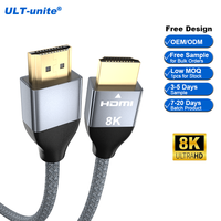 ULT-unite Câble HDMI V2.1 8K 48 Gbps UHD 8K 60 Hz, câble HDMI 4K 120 Hz pour home cinéma, moniteur, ordinateur, projecteur