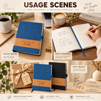 Carnet personnalisé en cuir PU avec logo, couverture rigide et marque-page en ruban pour cadeaux d'affaires – Vente en gros