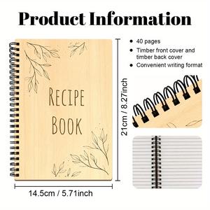 1pc Elegant Kitchen Journal Cookbook, Birthday Gift Women, Chef, Home Cook with Organizer, Minimalist Cooking <b>Notebook</b> - Product Image 5