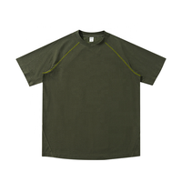 Chemises à manches courtes pour hommes, style streetwear oversize, légères, col rond, bande élastique, hauts de sport