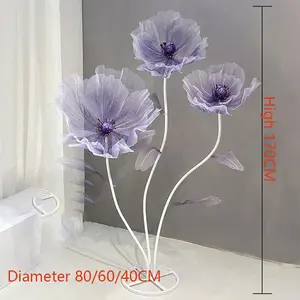 Wholesale artificial giant paper flowers free-standing flower hand made home decor window event display