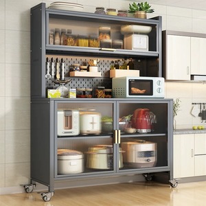 Meuble de salle à manger en acier sur mesure à 5 niveaux, buffet de salon au <span class=keywords><strong>design</strong></span> moderne, disponible en noir et blanc, mobilier de cuisine et de maison - Product Image 3