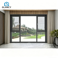 Ventanas Abatibles Verticales de Aleación de Aluminio con Aislamiento Térmico y Resistentes a Huracanes, con Malla de Acero Inoxidable para Casas y Villas