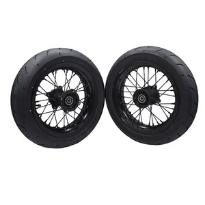 Ruota Super Motore da 12 Pollici 2.50-12 con Cerchione Anteriore <span class=keywords><strong>e</strong></span> Pneumatico Stradale 90/90-12 <span class=keywords><strong>e</strong></span> Ruota Posteriore 3.00-12 con Pneumatici Stradali 120/70-12 - Product Image 5