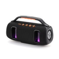 Haut-parleur portable Bluetooth stéréo avec basses, tissu imperméable, lumière LED RVB, double haut-parleur actif BT, TG-694