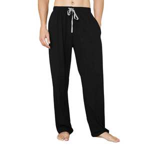 Pantalones de descanso para hombre, de corte holgado y fluido para máxima comodidad y facilidad de movimiento durante el yoga, la meditación y el uso relajado en el hogar. - Product Image 1