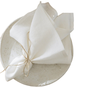 Serviettes en coton carrées classiques personnalisées, blanches, unies, durables, faites à la main, pour la maison, le restaurant, la cuisine, le thé, lavables, 40x40cm, mariage - Product Image 1