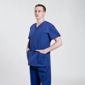 포켓 스크럽 의료 플러스 사이즈 스크럽 유니폼 세트와 의료 스크럽 도매 간호 여성