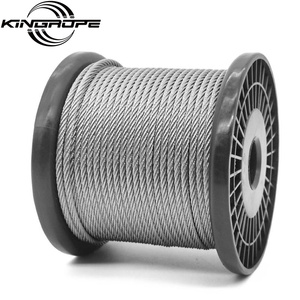 7*19 3mm 4mm 5mm 6mm zincato filo di acciaio cavo di sollevamento in acciaio uso per la trazione - Product Image 1
