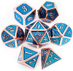 Set di 7 Dadi in Metallo Massiccio di Alta Qualità con Logo Personalizzato Inciso, Basso MOQ, per Dungeons and Dragons e Giochi di Ruolo da Tavolo - Product Image 3