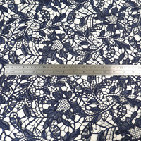 Conceptions de luxe personnalisées multicolore soluble dans l'eau sur tissu 100% polyester broderie Guipure dentelle tissu pour vêtements