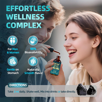 Gouttes orales liquides de Shilajit Rosebest personnalisées 12-en-1, formule à base de plantes 100% naturelle, complément énergétique au Shilajit avec mousse marine