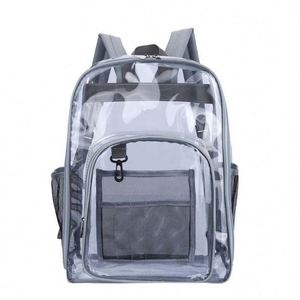2023 Customized See Through Pvc Transparent <b>Backpack</b> for Student School Travel Clear Book Bags Clear Transparent School <b>Backpack</b> - Product Image 4