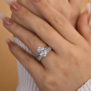 Set di Anelli Geometrici Minimalisti per Donne, Eleganti Gioielli da Sera e Matrimonio - Product Image 2