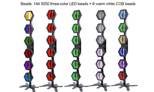 6*50W LED RGB 3 en 1 Lumière linéaire vintage Par DMX512 Lumière <span class=keywords><strong>de</strong></span> fond <span class=keywords><strong>de</strong></span> scène rétro pour DJ Concert Fête Mariage Discothèque - Product Image 6