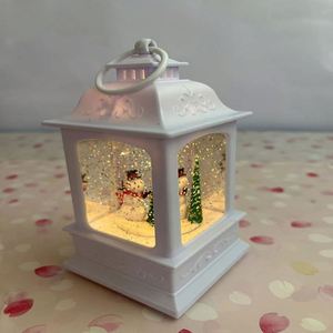 Linterna LED de PVC con Forma de Copo de Nieve Brillante de Navidad, Lámpara Nocturna Rellenable con Agua, Regalo Decorativo - Product Image 2