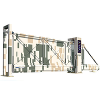 Alüminyum Alaşımlı Otomatik Gizli Konsol Sürgülü Çift Kanatlı Kapı, Endüstriyel Park Girişi için Özel Tasarım