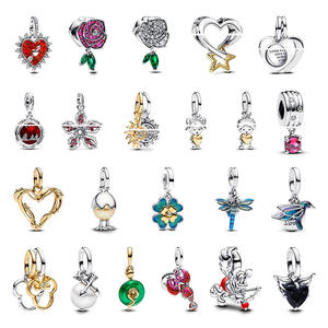 Pulsera de Plata de Ley S925 para Mujer, con Colgante de Zirconia, Diseño de Ángel, Serie Zirconia, Joyería DIY - Product Image 1