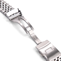 Bracelet de montre en acier inoxydable MZDTIMK Charm 20 mm 22 mm à dégagement rapide, fermoir déployant à double clic, bracelet de montre Jubilee en métal