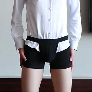 Mens plus size briefs & boxers Tucked Trunks Non-slip underwear for men shirt and Business suit underwear