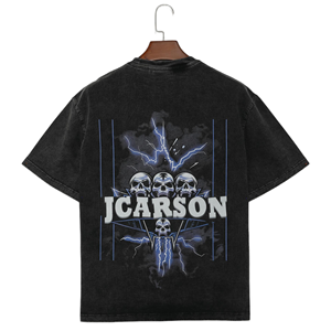 Camisetas de Manga Corta con Estampado Vintage Lavado para Hombre a la Moda - Product Image 2