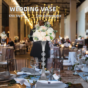 Nuova tavola professionale decorazione di fiori in plastica trasparente vaso a tromba per <span class=keywords><strong>matrimonio</strong></span> <span class=keywords><strong>matrimonio</strong></span> eventi fornitura - Product Image 3