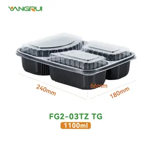 Leakproof Stackable Food Grade Takeaway Box Pp 1 2 3 4 5 Compartment Microwavable Plastic Food Container