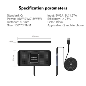 <strong>Best</strong> Selling Trending Product Wireless <strong>Charger</strong> for Samsung for <strong>iphone</strong> NonSlip Small Size 15W <strong>Portable</strong> Car <strong>Charger</strong> - Product Image 5