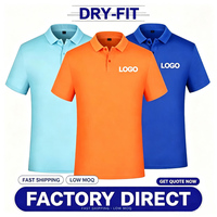 Herenshirt Quick Dry Golf Polo T-shirt Uniform Effen 100% Polyester Sublimatie Heren Poloshirts Zakelijk