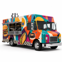 Autocollant personnalisé pour food truck, film d'impression vinyle auto-adhésif imperméable pour la restauration mobile