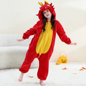 Michley Outdoor-Ready Kids <span class=keywords><strong>Mono</strong></span> dragón rojo con <span class=keywords><strong>cola</strong></span> y Sudadera con capucha pijama polar - Product Image 4