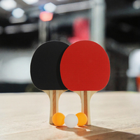 Raquettes de tennis de table classiques en bois de peuplier avec poignée ergonomique, écologiques, pour les passionnés d'entraînement