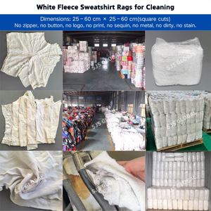 Trapos industriales de algodón blanco, trapos de algodón reciclado 100% algodón, trapos recuperados, trapos de algodón blanco, 50 lb - Product Image 5