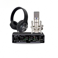 Ensemble d'équipements d'enregistrement pour la musique à domicile, le chant, la diffusion, avec microphone, casque, carte son, haut-parleur de studio professionnel