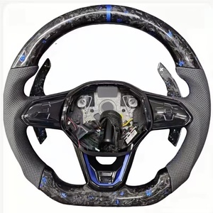 Volante de Cuero con LED Personalizado, Accesorios para Automóviles <span class=keywords><strong>Volkswagen</strong></span> GOIF Gti7 GTS Tiguan L, Volante de Fibra de Carbono - Product Image 2