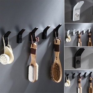 Iron White <b>Coat</b> <b>Hook</b> Wall Mount <b>Single</b> <b>Hook</b> for Living Room Kitchen Bedroom Modern Flexible Design Reusable - Product Image 1