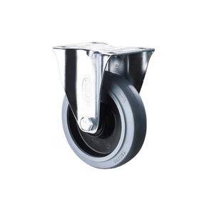 CASCOO 5 Zoll Industrial Fixed <span class=keywords><strong>Caster</strong></span> Grau Öl beständigkeit Gummi profil Nylon felge 200kg Tragfähigkeit Einzel kugellager wagen - Product Image 1