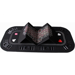 <span class=keywords><strong>Tapis</strong></span> de casino pliant 5 en 1 personnalisé <span class=keywords><strong>Tapis</strong></span> de table de <span class=keywords><strong>poker</strong></span> carré Texas Hold'em avec porte-gobelet/jeton de <span class=keywords><strong>poker</strong></span> en plastique - Product Image 4