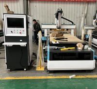 Routeur CNC de bureau 1325 en gros avec pantographe, broches ATC à un seul mandrin pour la découpe du bois et du PVC, état neuf, Mach3