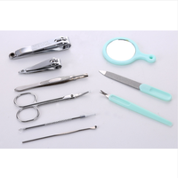 Kit de manucure en forme de apple, soins ongulaires portables de qualité supérieure, pack de 9 pièces, OEM