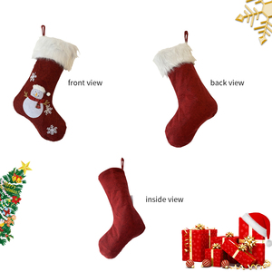 Bas de <span class=keywords><strong>Noël</strong></span> classiques de renne du Père <span class=keywords><strong>Noël</strong></span> avec technique de broderie décorations suspendues de <span class=keywords><strong>cheminée</strong></span> et chaussettes de <span class=keywords><strong>Noël</strong></span> cadeaux pour enfants - Product Image 5