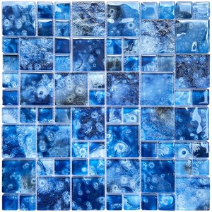 Piastrelle a Mosaico in Vetro Quadrate Personalizzate per Piscine, Mosaico in Vetro per Progetti di Piscine - Product Image 6