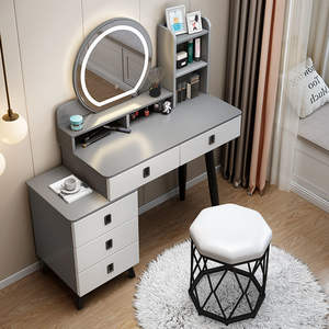 <span class=keywords><strong>Coiffeuse</strong></span> de chambre à coucher moderne simple et luxueuse armoire de rangement intégrée nouvelle table de maquillage de célébrités Internet haut de gamme pour panneau - Product Image 3