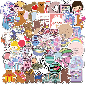 50 pz ragazza carina orso Kawaii Graffiti adesivi valigia casco portatile adesivo in vinile impermeabile - Product Image 1
