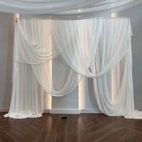 Rideaux extensibles en spandex anti-plis pour toile de fond de mariage OEM, pour décoration d'événements et de fêtes, blanc