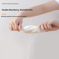 A3243 Masque facial et pour les yeux en microfibre corail, double couche épaissie, compresse chaude, vapeur, pour soins de beauté