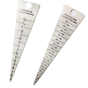 2 pçs/lote Tela Medidor De Pressão Abertura Medição Régua Medidor Medidor Aço Inoxidável <span class=keywords><strong>Folding</strong></span> Régua - Product Image 4