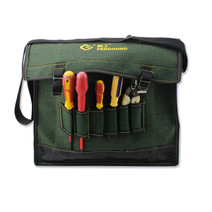 Tool Messenger Bag Thickened Canvas Multi Compartment Shoulder Bag For Hardware Tools - Product Image 3